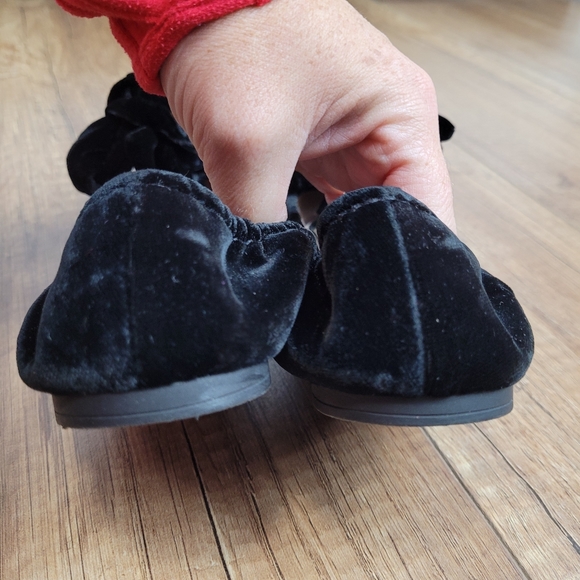 Miu Miu Prada Black Velvet leather lined Ballerina bow Flats 37 USA 6.5 - Picture 13 of 16